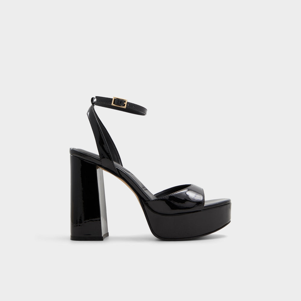 Aldo | Valoria Black Women's Platform sandals - Strappy heeled sandal, Platform