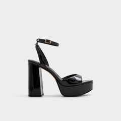 Aldo | Valoria Black Women's Platform sandals - Strappy heeled sandal, Platform