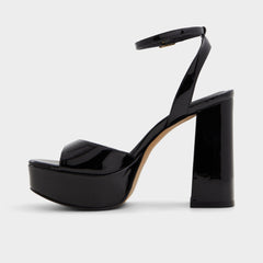 Aldo | Valoria Black Women's Platform sandals - Strappy heeled sandal, Platform