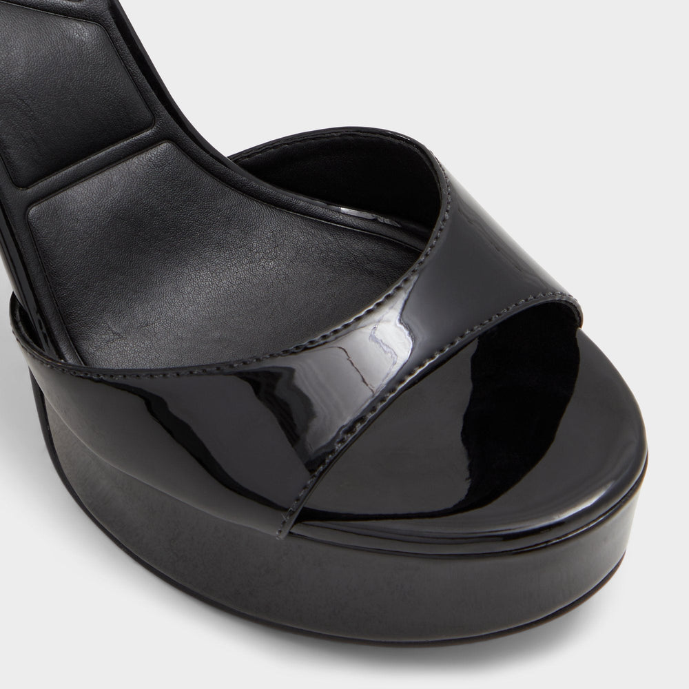 Aldo | Valoria Black Women's Platform sandals - Strappy heeled sandal, Platform