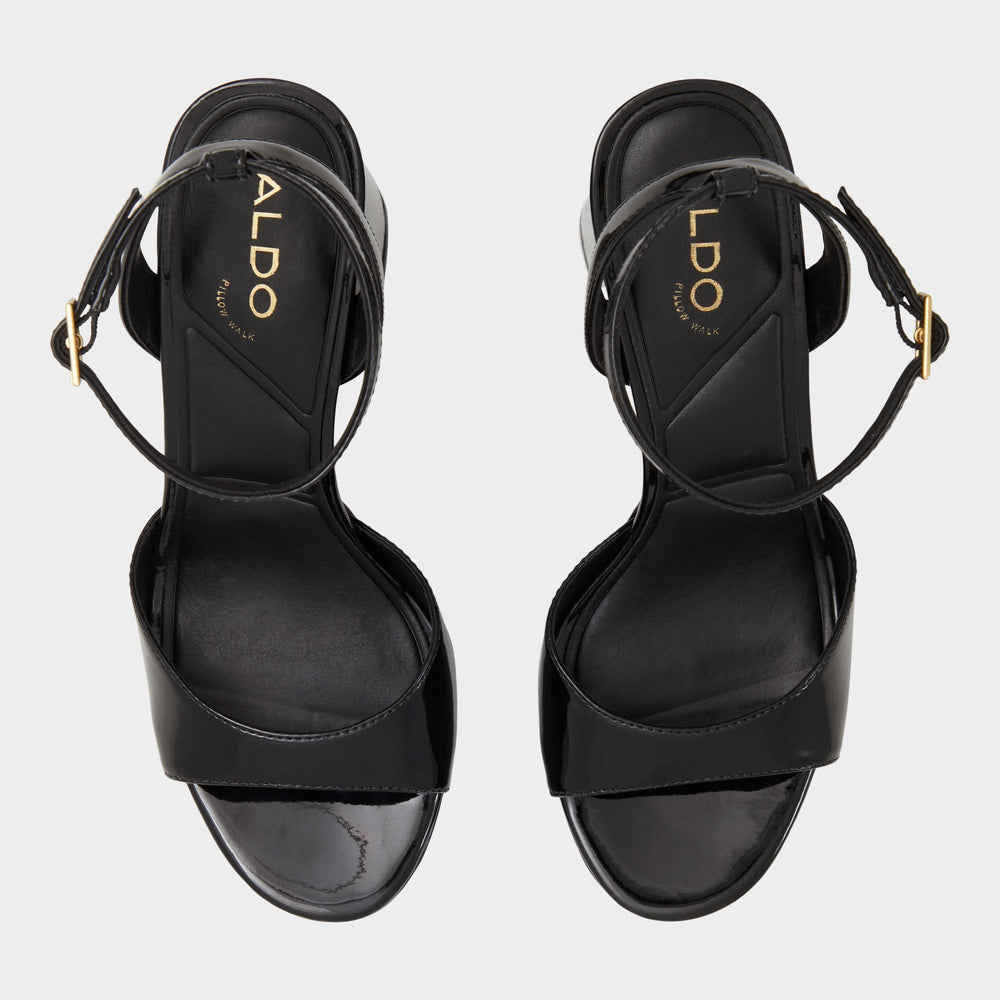 Aldo | Valoria Black Women's Platform sandals - Strappy heeled sandal, Platform