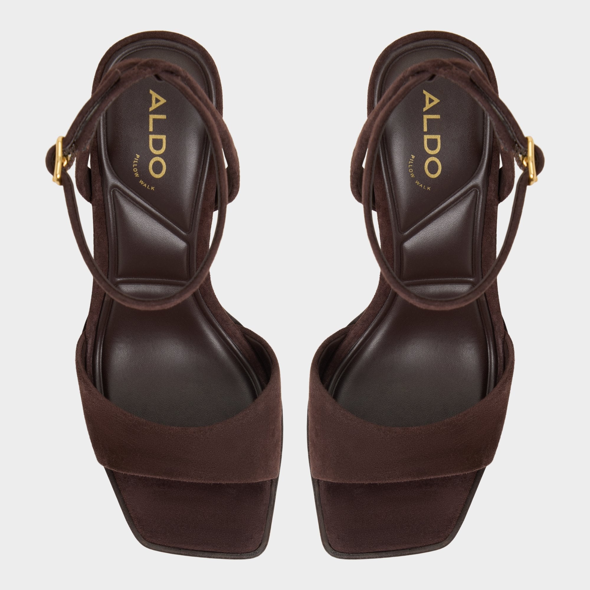 Aldo | Lothon Dark Brown Women's Platform sandals - Strappy heeled sandal, Platform