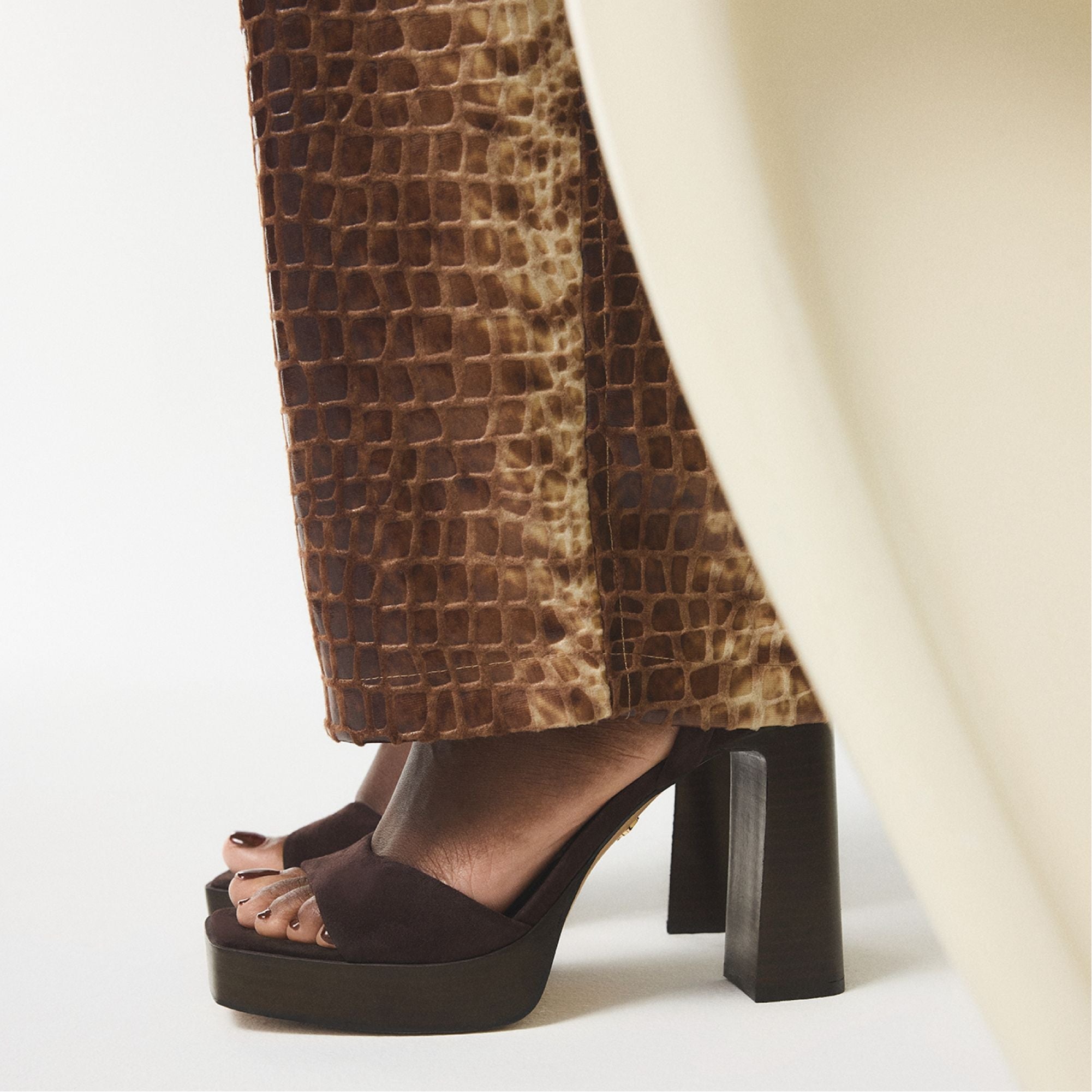 Aldo | Lothon Dark Brown Women's Platform sandals - Strappy heeled sandal, Platform