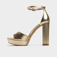Aldo | Enaegyn 2.0 in Gold - Strappy heeled sandal, Platform