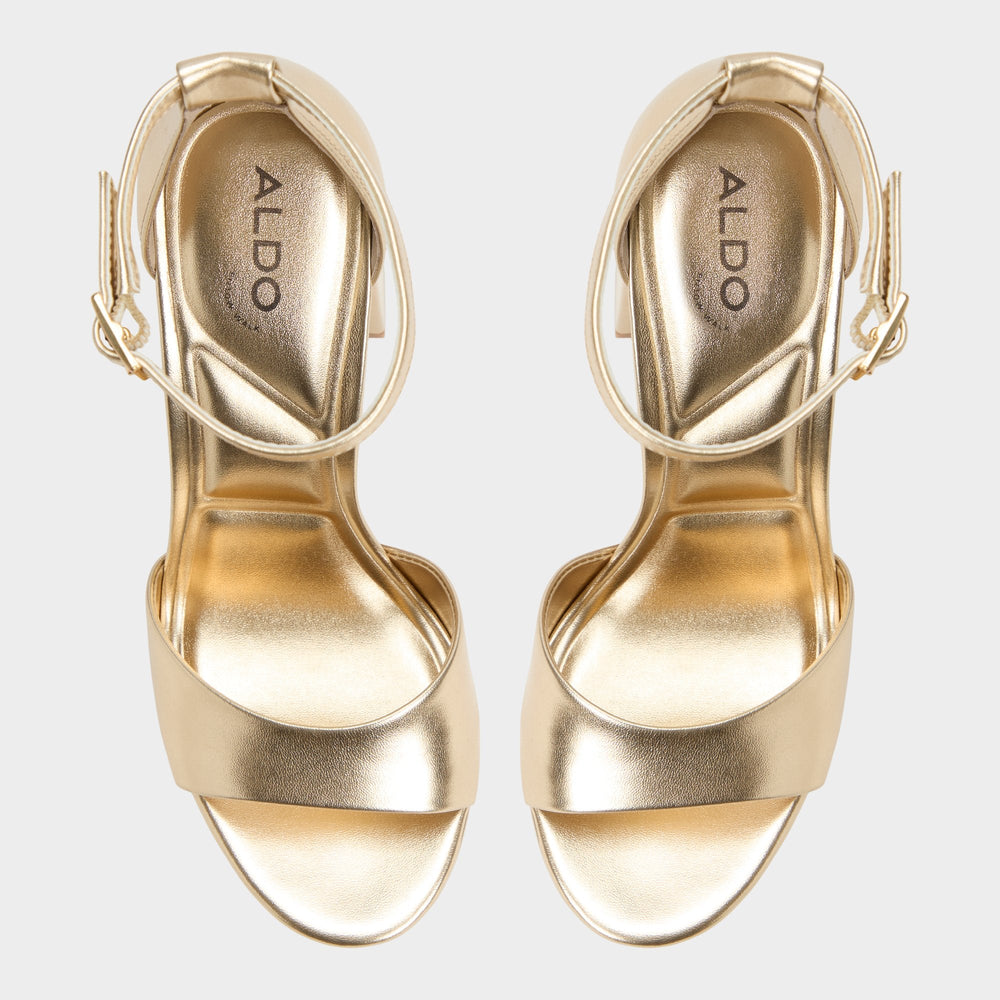 Aldo | Enaegyn 2.0 in Gold - Strappy heeled sandal, Platform