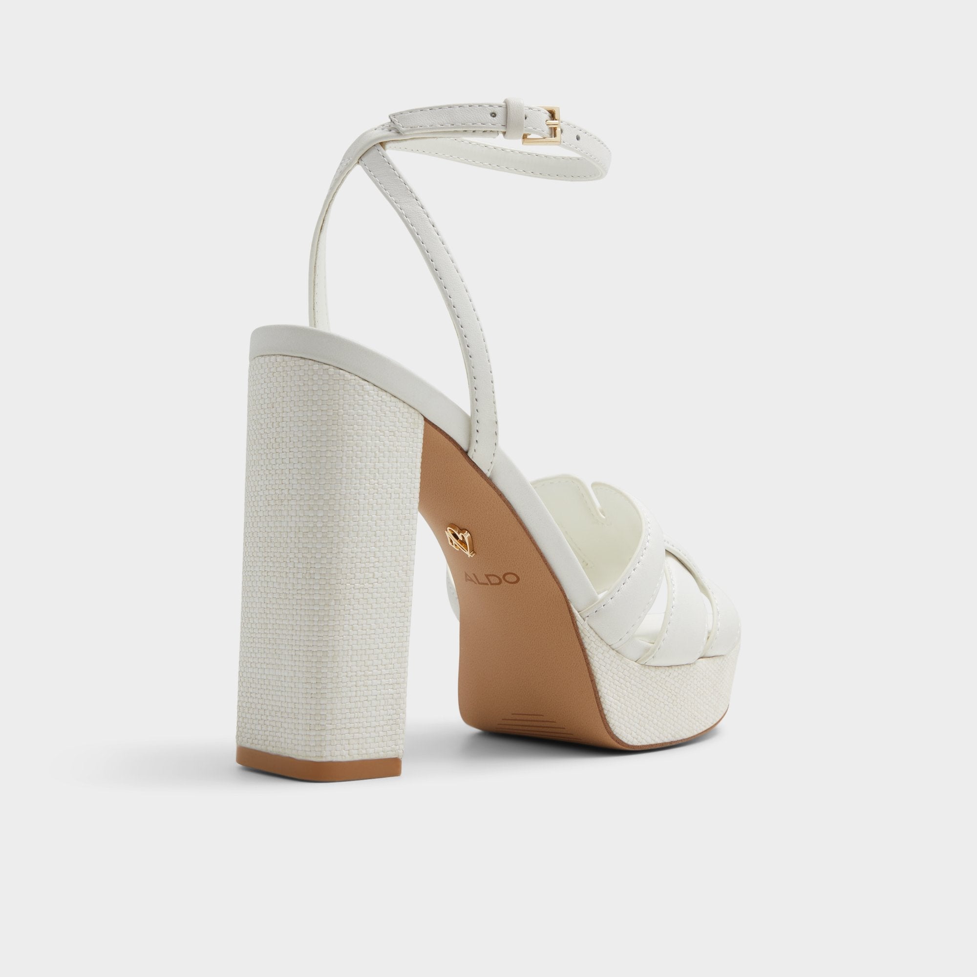Aldo | Valaberel Open White Women's Platform sandals - Strappy heeled sandal, Platform