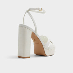 Aldo | Valaberel Open White Women's Platform sandals - Strappy heeled sandal, Platform