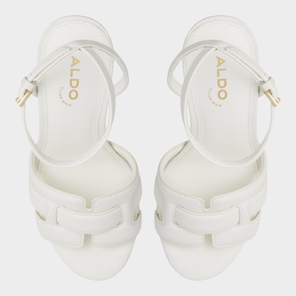 Aldo | Valaberel Open White Women's Platform sandals - Strappy heeled sandal, Platform