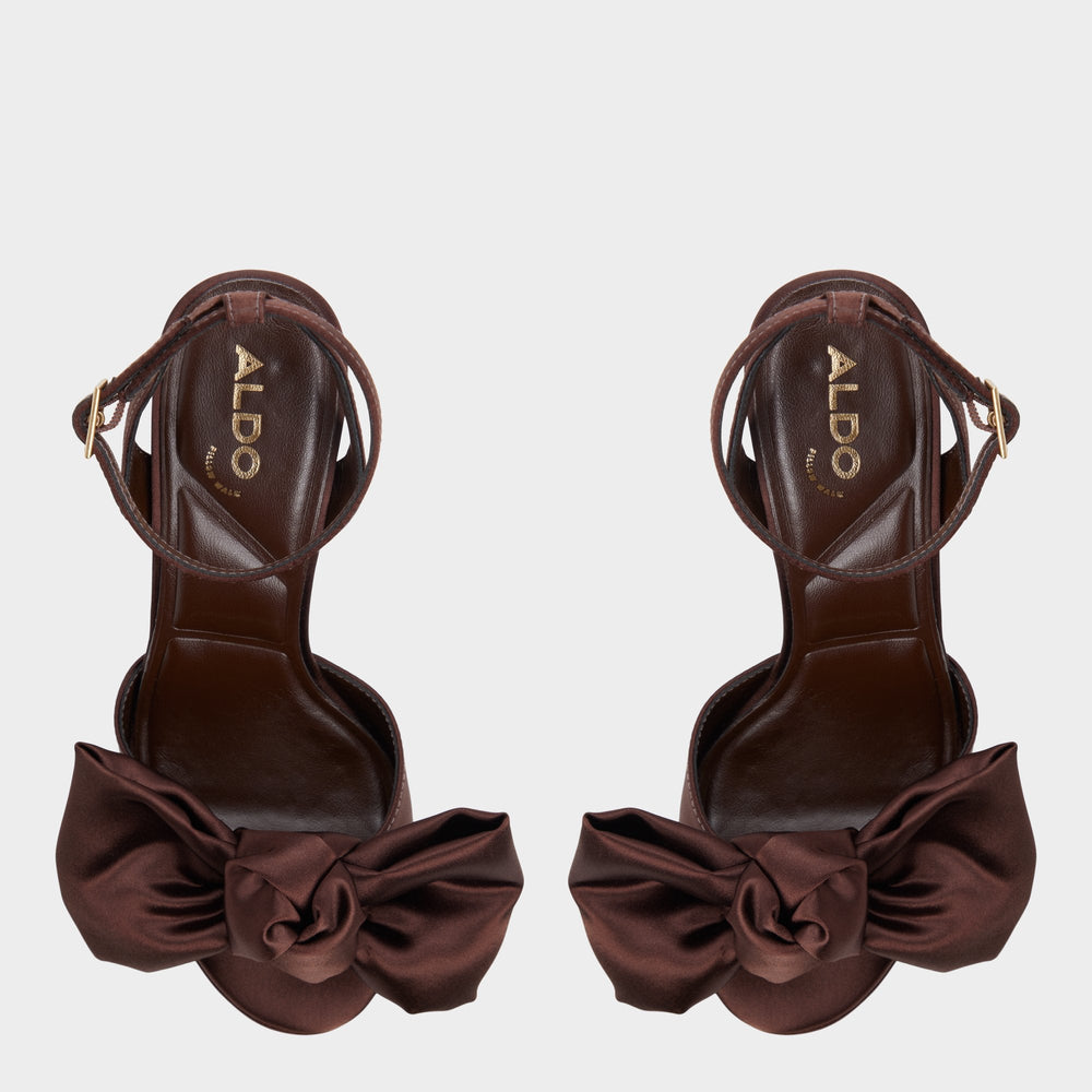 Aldo | Luscious in Dark Brown - Strappy heeled sandal, Platform