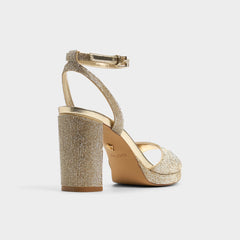 Aldo | Alluring Champagne Women's Strappy sandals - Strappy heeled sandal, Platform