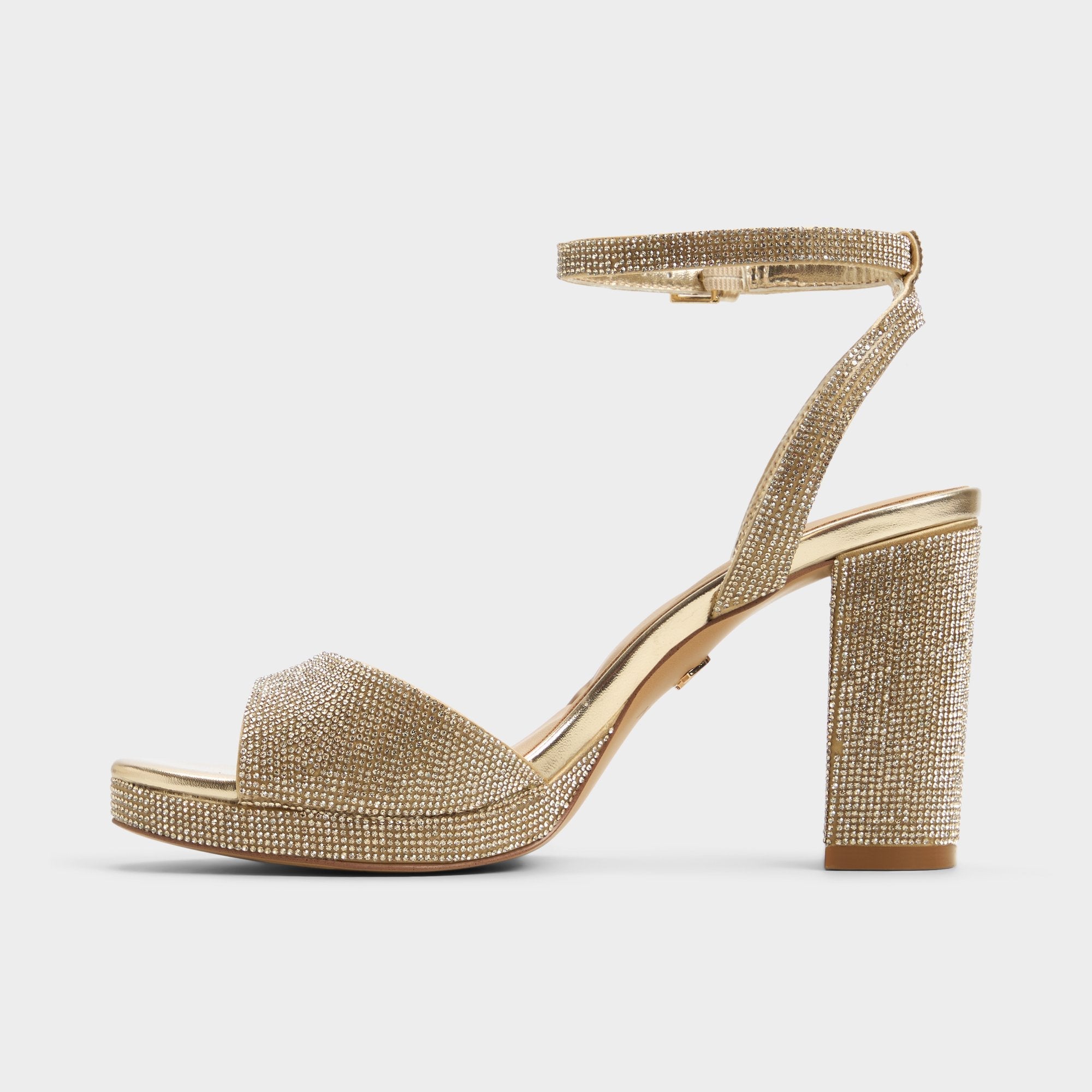 Aldo | Alluring Champagne Women's Strappy sandals - Strappy heeled sandal, Platform