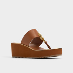 Aldo | Penelopy Medium Brown Women's Platform sandals - Wedge sandal, Wedge heel