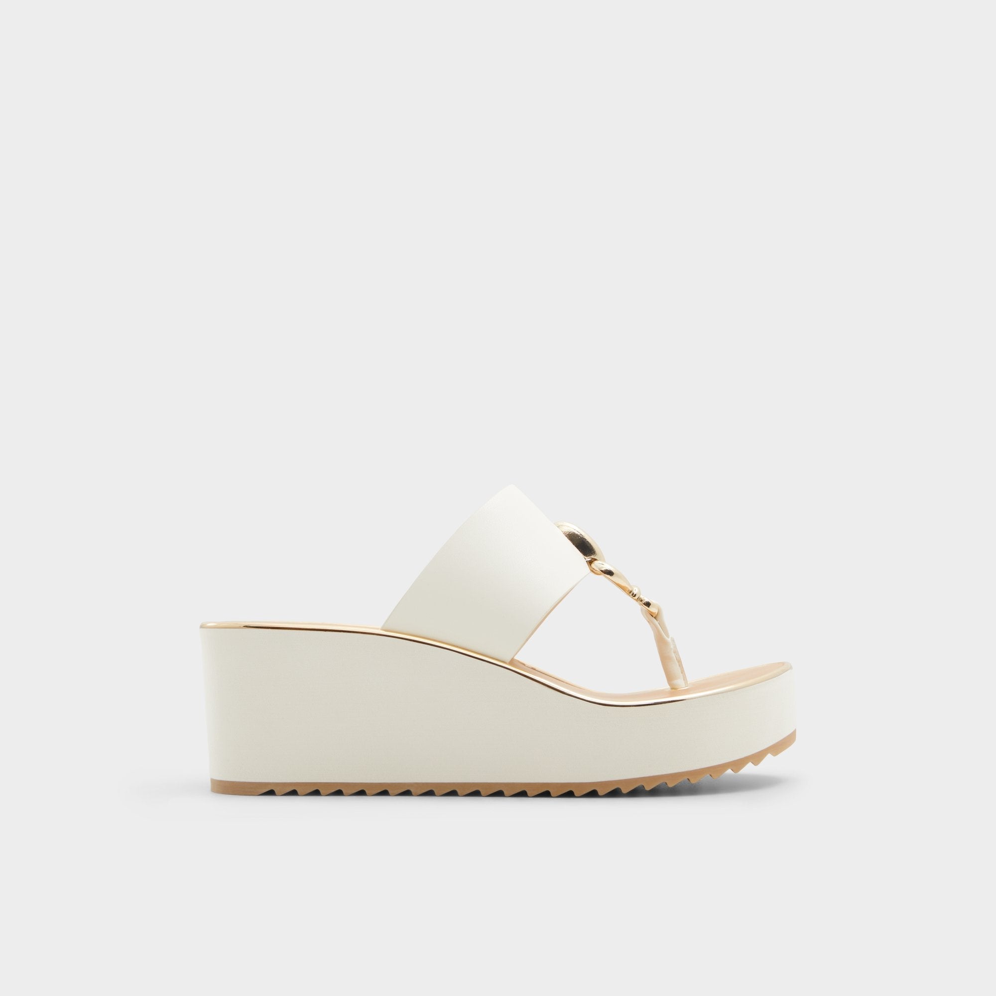 Aldo | Penelopy White Women's Wedges - Wedge sandal, Wedge heel