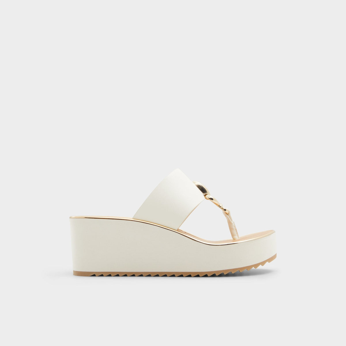 Aldo | Penelopy White Women's Wedges - Wedge sandal, Wedge heel