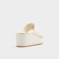 Aldo | Penelopy White Women's Wedges - Wedge sandal, Wedge heel