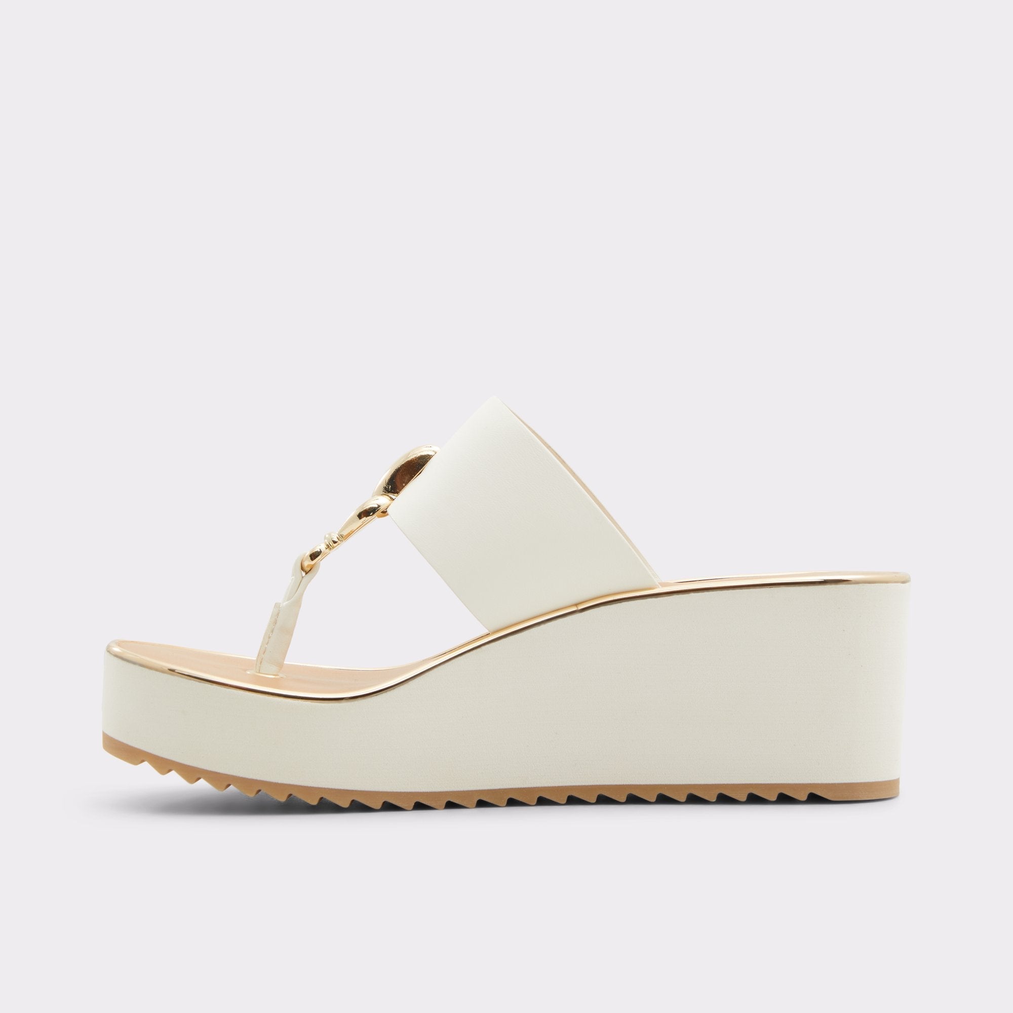 Aldo | Penelopy White Women's Wedges - Wedge sandal, Wedge heel