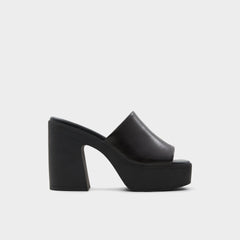 Aldo | Maysee Other Black Leather Smooth Women's Mule slides - Heeled mule, Platform