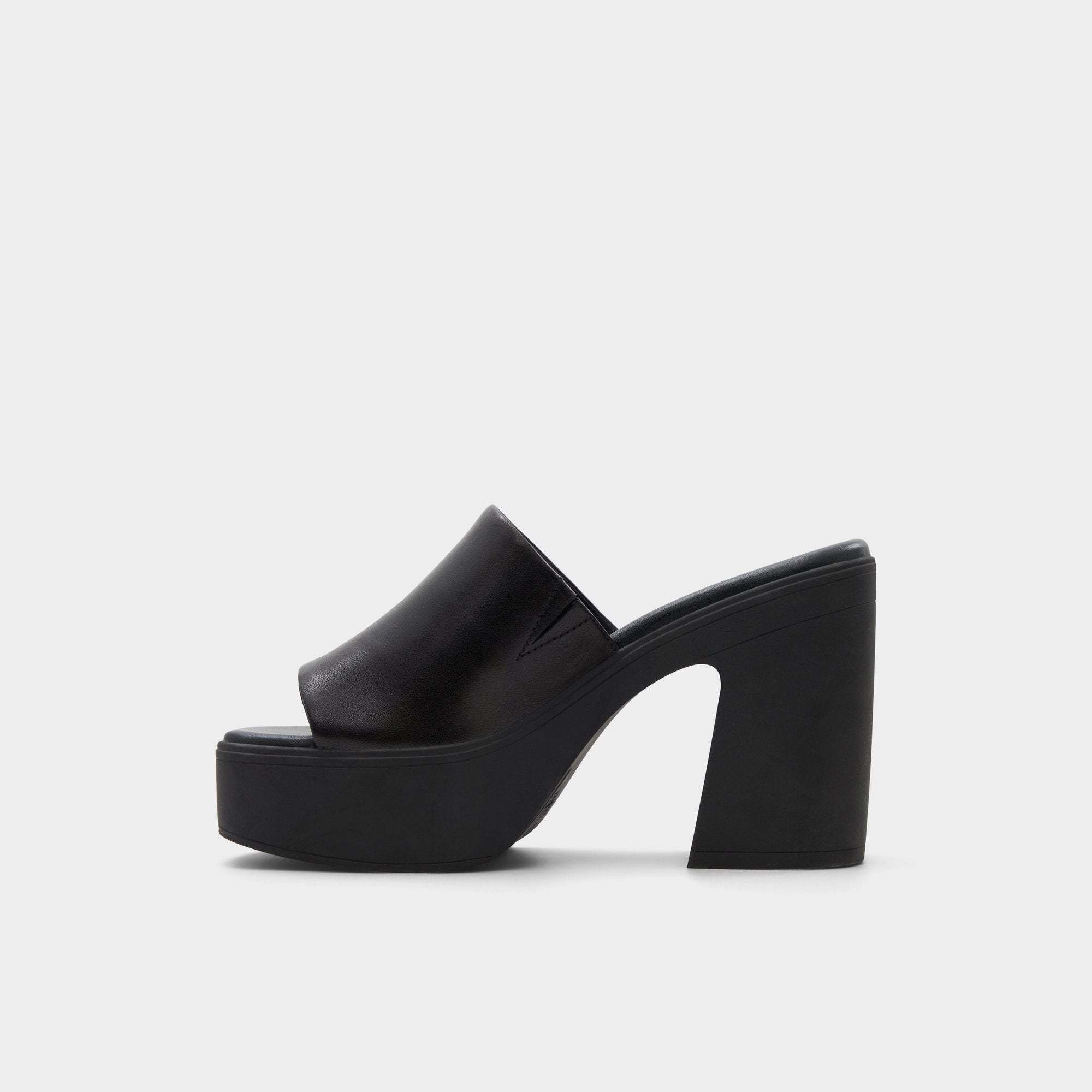 Aldo | Maysee Other Black Leather Smooth Women's Mule slides - Heeled mule, Platform