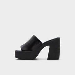 Aldo | Maysee Other Black Leather Smooth Women's Mule slides - Heeled mule, Platform