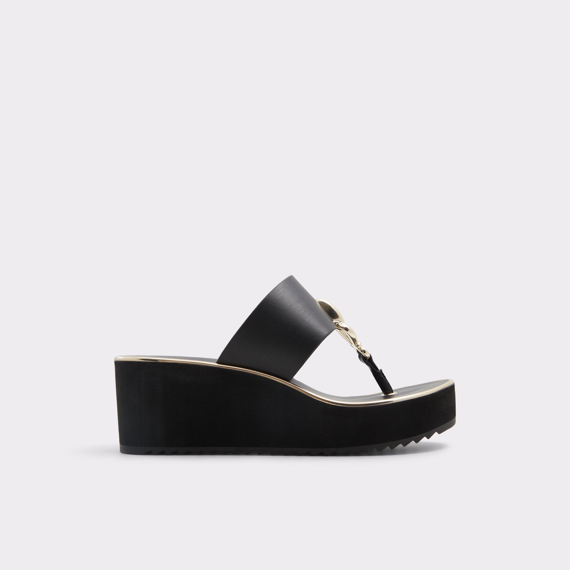 Aldo | Penelopy Black Women's Wedges - Wedge sandal, Wedge heel