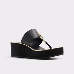 Aldo | Penelopy Black Women's Wedges - Wedge sandal, Wedge heel