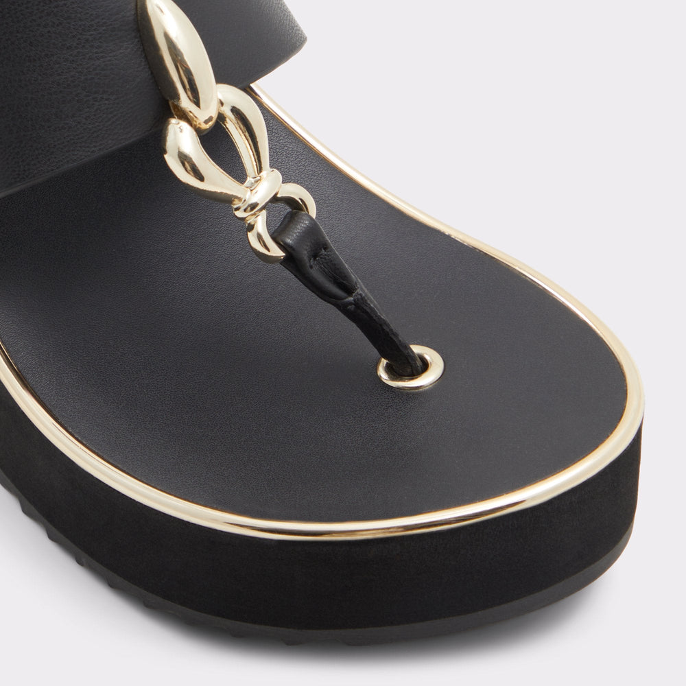 Aldo | Penelopy Black Women's Wedges - Wedge sandal, Wedge heel