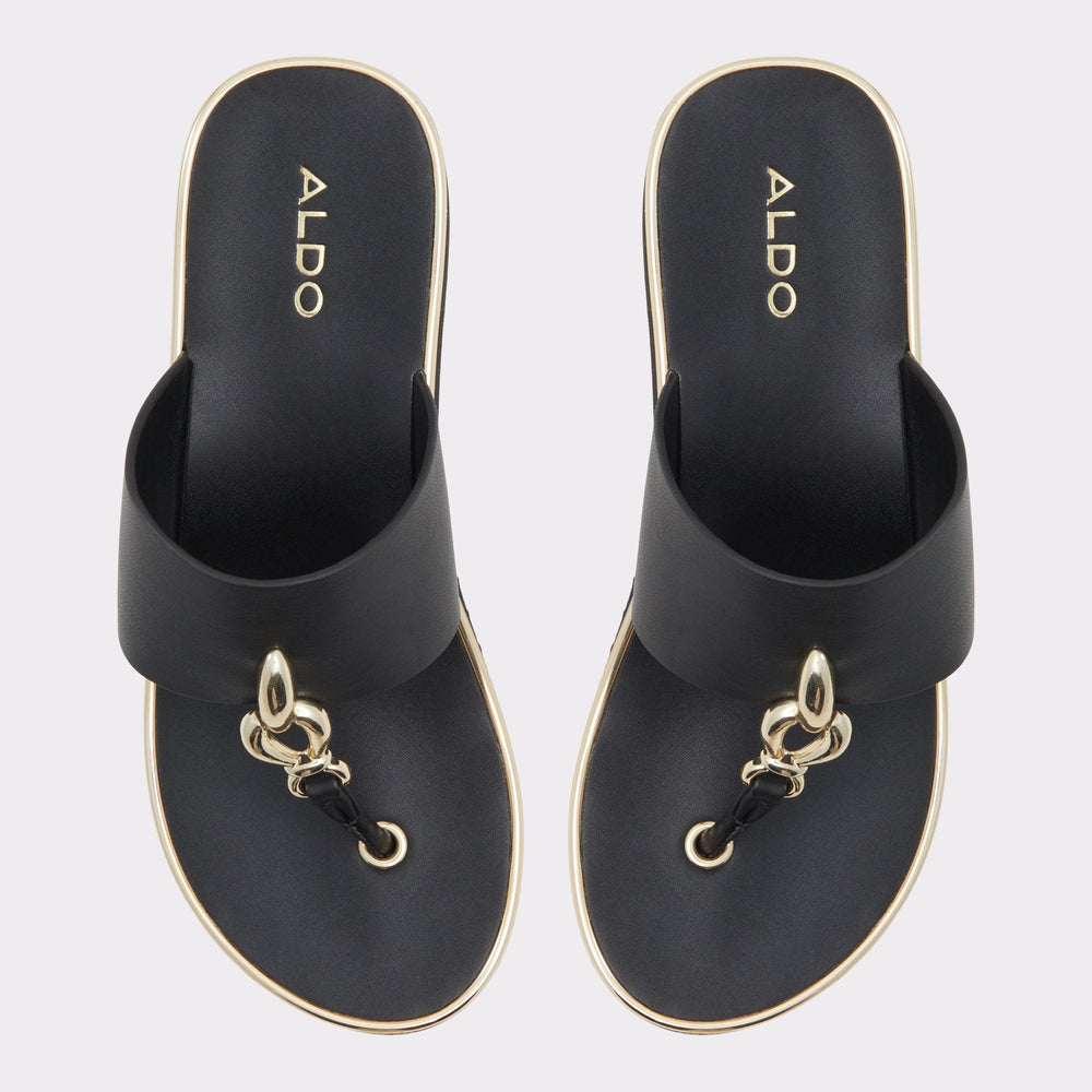 Aldo | Penelopy Black Women's Wedges - Wedge sandal, Wedge heel