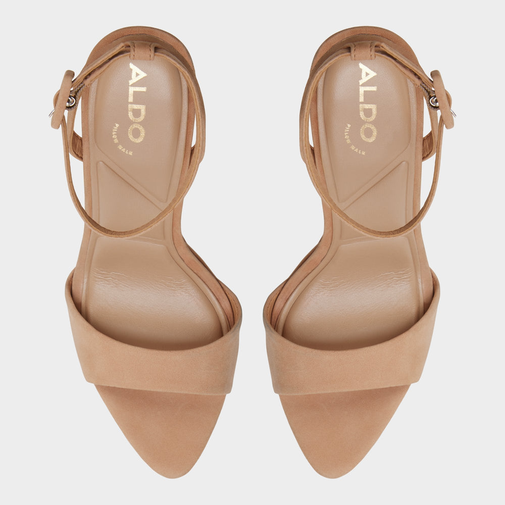Aldo | Ivette in Medium Beige - Strappy heeled sandal, Platform