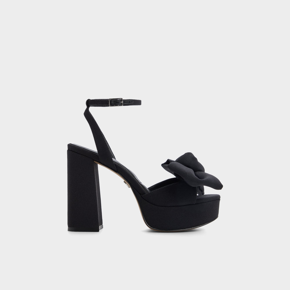 Aldo | Luscious in Black 14154112 - Strappy heeled sandal, Platform