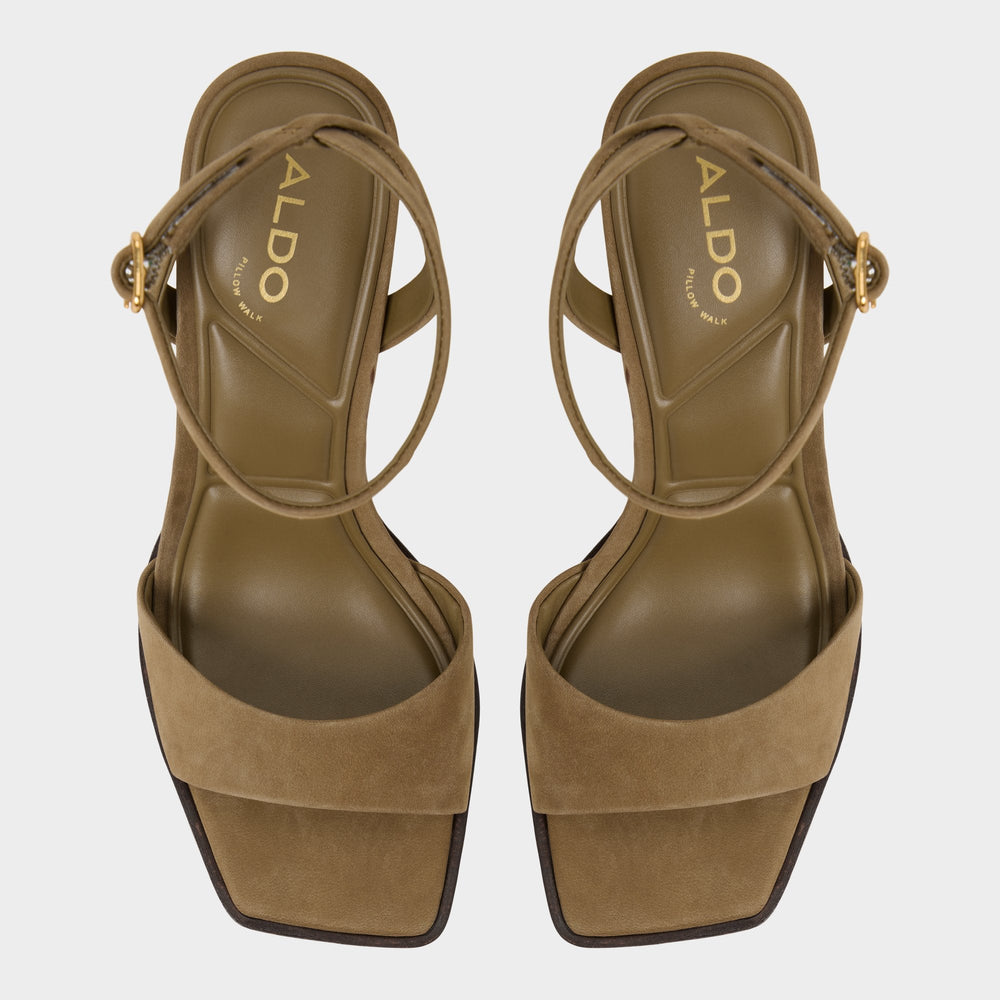 Aldo | Lothon in Other Green - Strappy heeled sandal, Platform