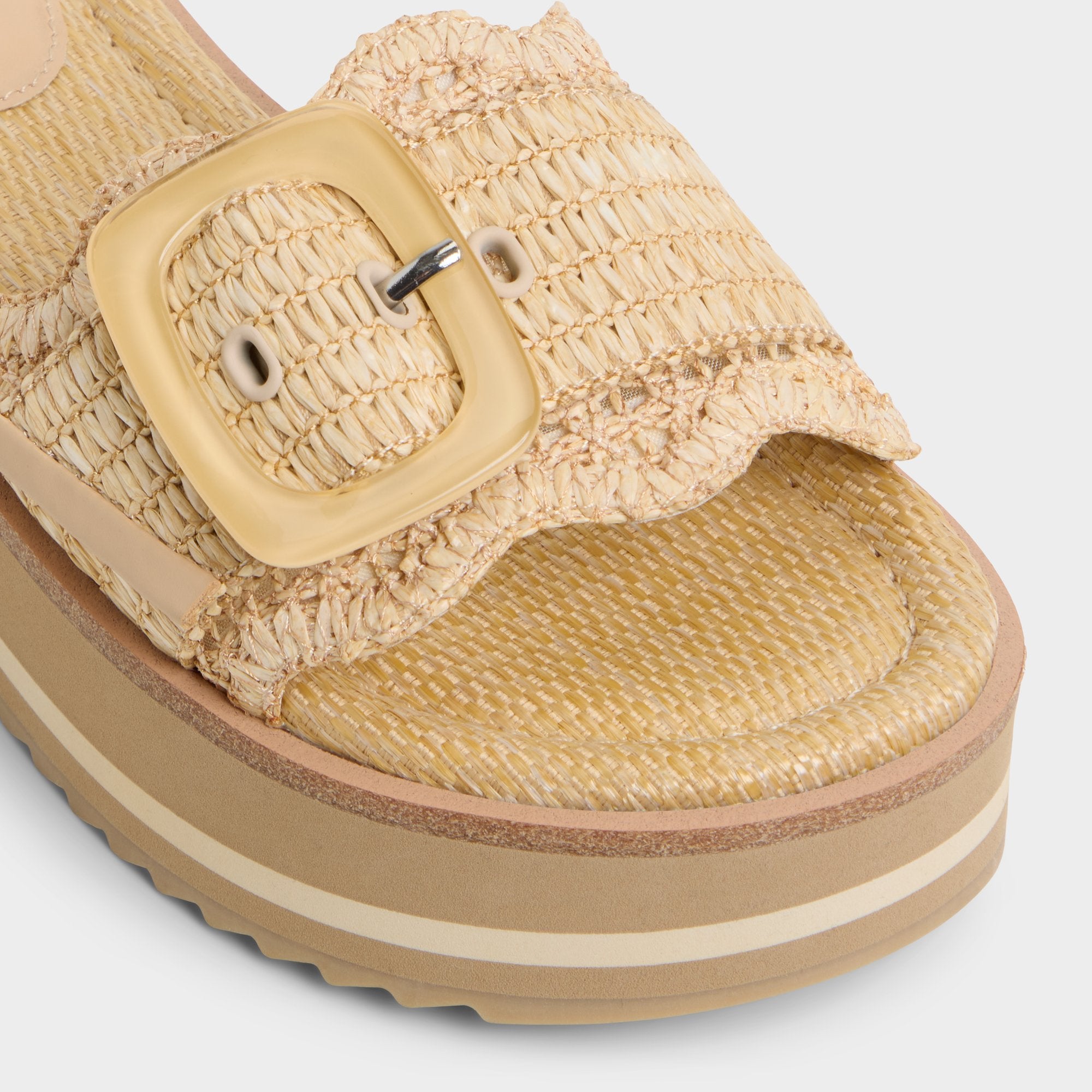 Aldo | Wavynelly Light Beige Women's Flats - Slide sandal, Platform