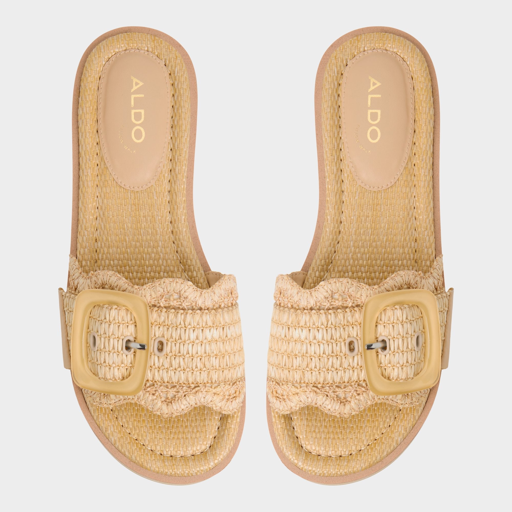 Aldo | Wavynelly Light Beige Women's Flats - Slide sandal, Platform