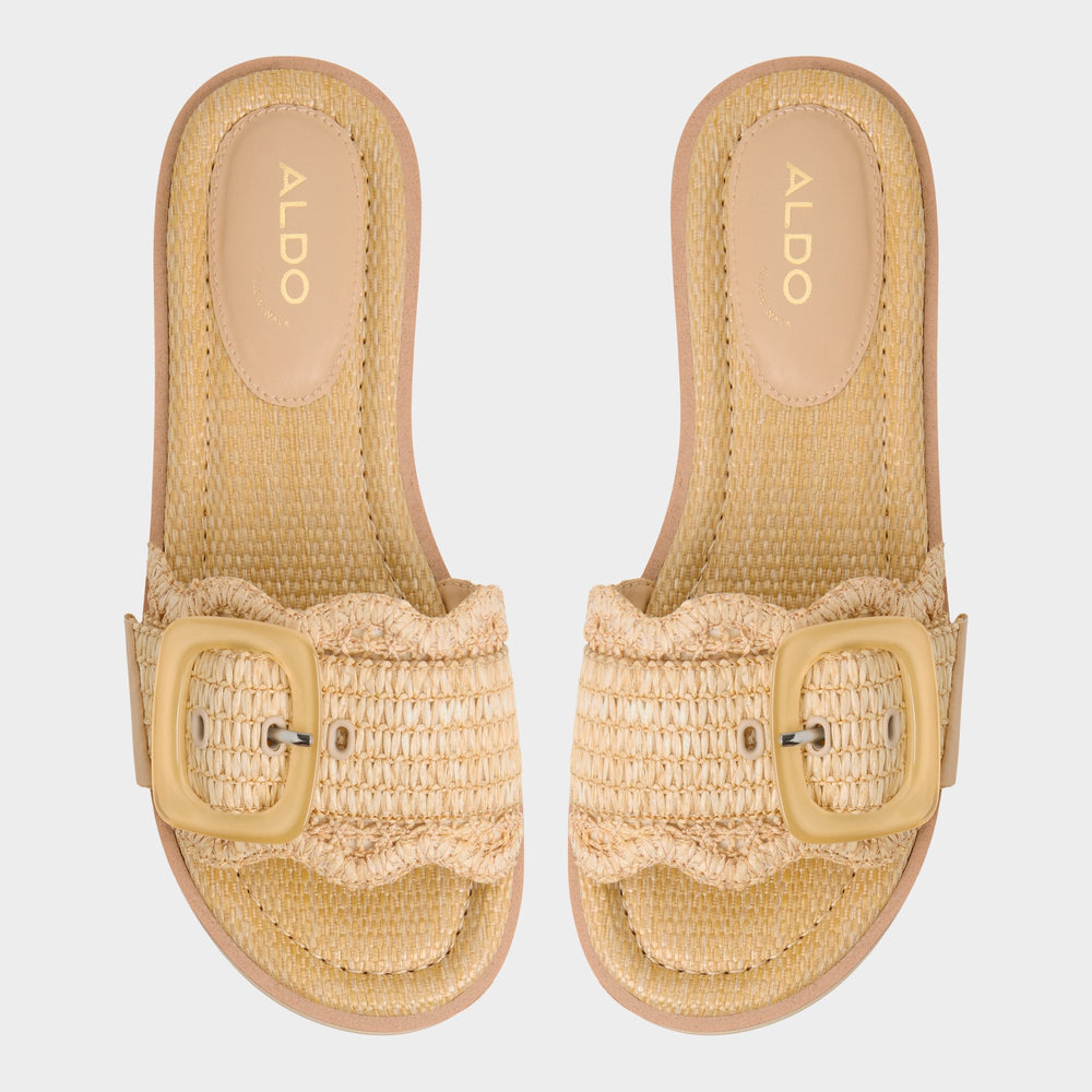 Aldo | Wavynelly Light Beige Women's Flats - Slide sandal, Platform