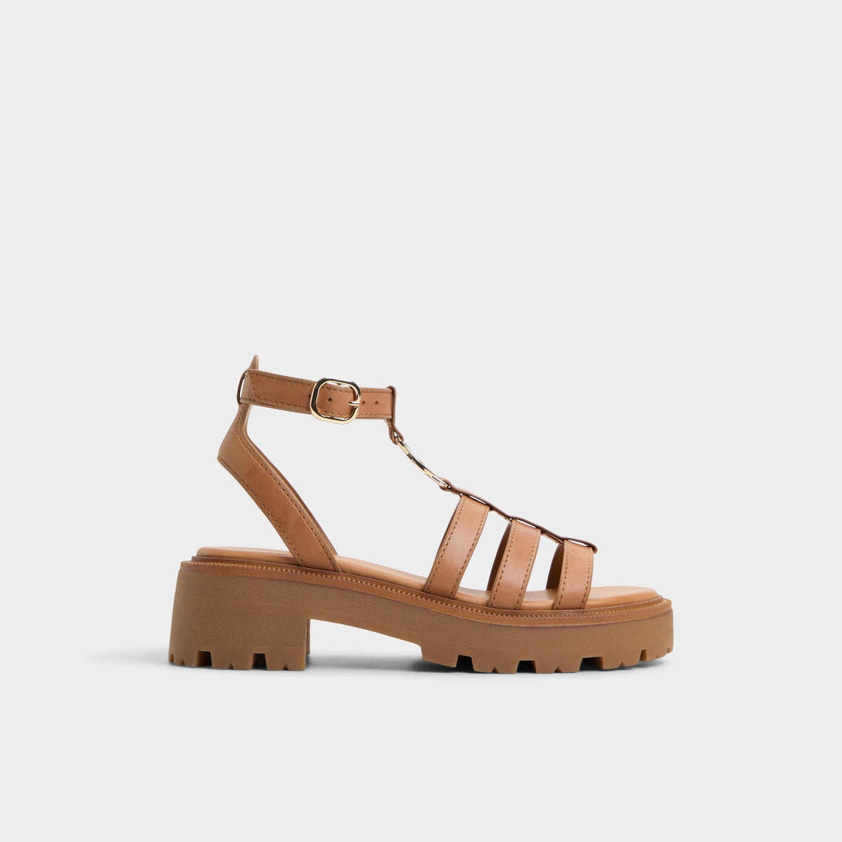 Aldo | Lamington Medium Brown Women's Strappy sandals - Gladiator sandal, Lug sole