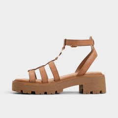 Aldo | Lamington Medium Brown Women's Strappy sandals - Gladiator sandal, Lug sole