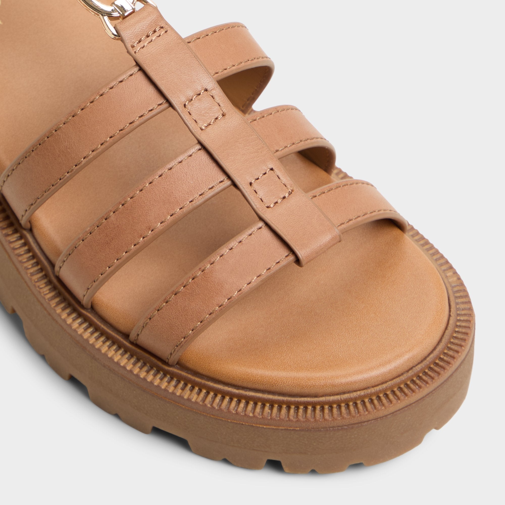 Aldo | Lamington Medium Brown Women's Strappy sandals - Gladiator sandal, Lug sole