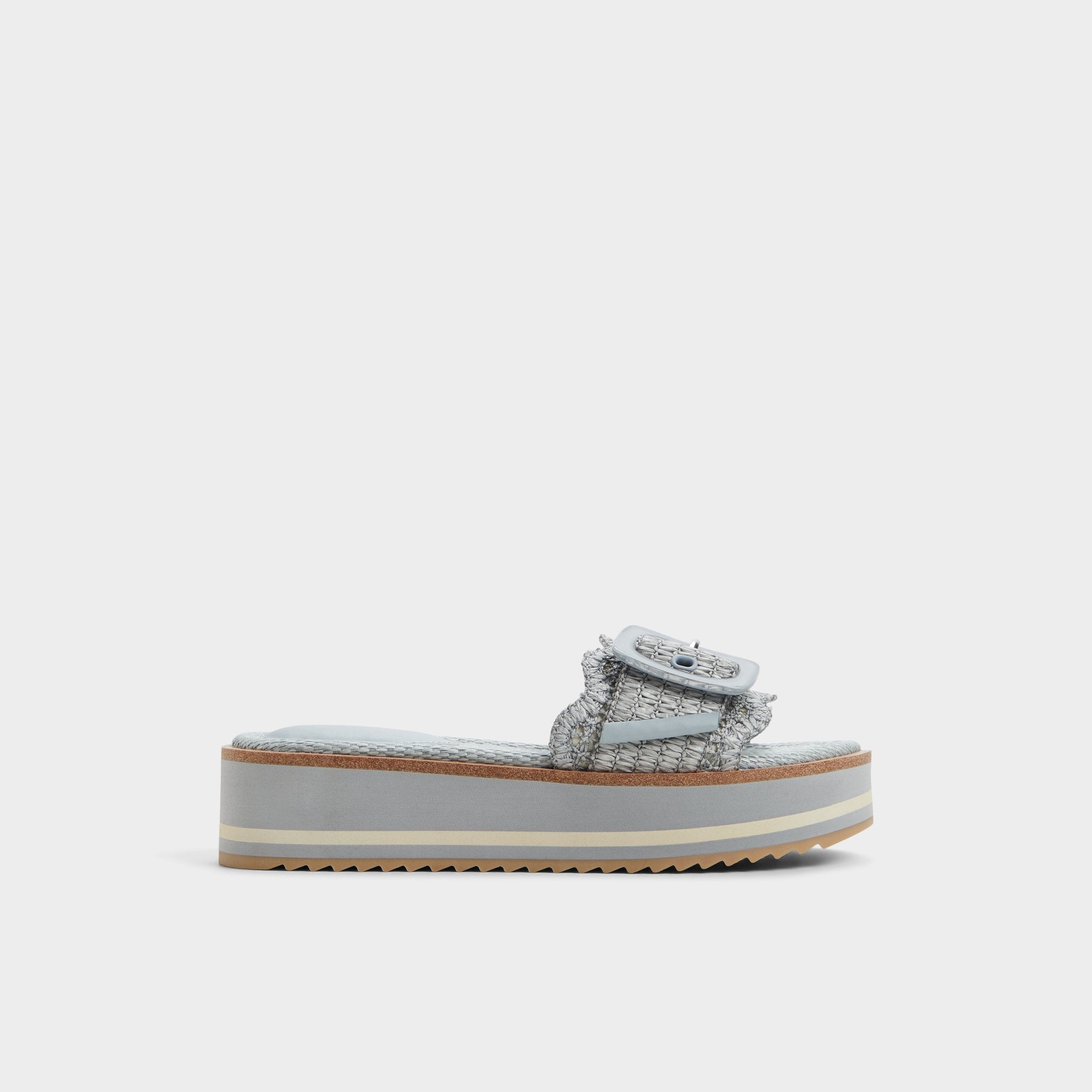 Aldo | Wavynelly Other Blue Women's Flats - Slide sandal, Platform