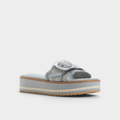 Aldo | Wavynelly Other Blue Women's Flats - Slide sandal, Platform