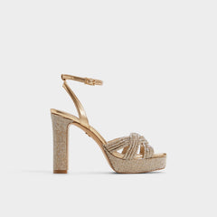 Aldo | Shimma Gold Women's Iridescent metallics - Strappy heeled sandal, Platform