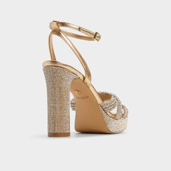 Aldo | Shimma Gold Women's Iridescent metallics - Strappy heeled sandal, Platform
