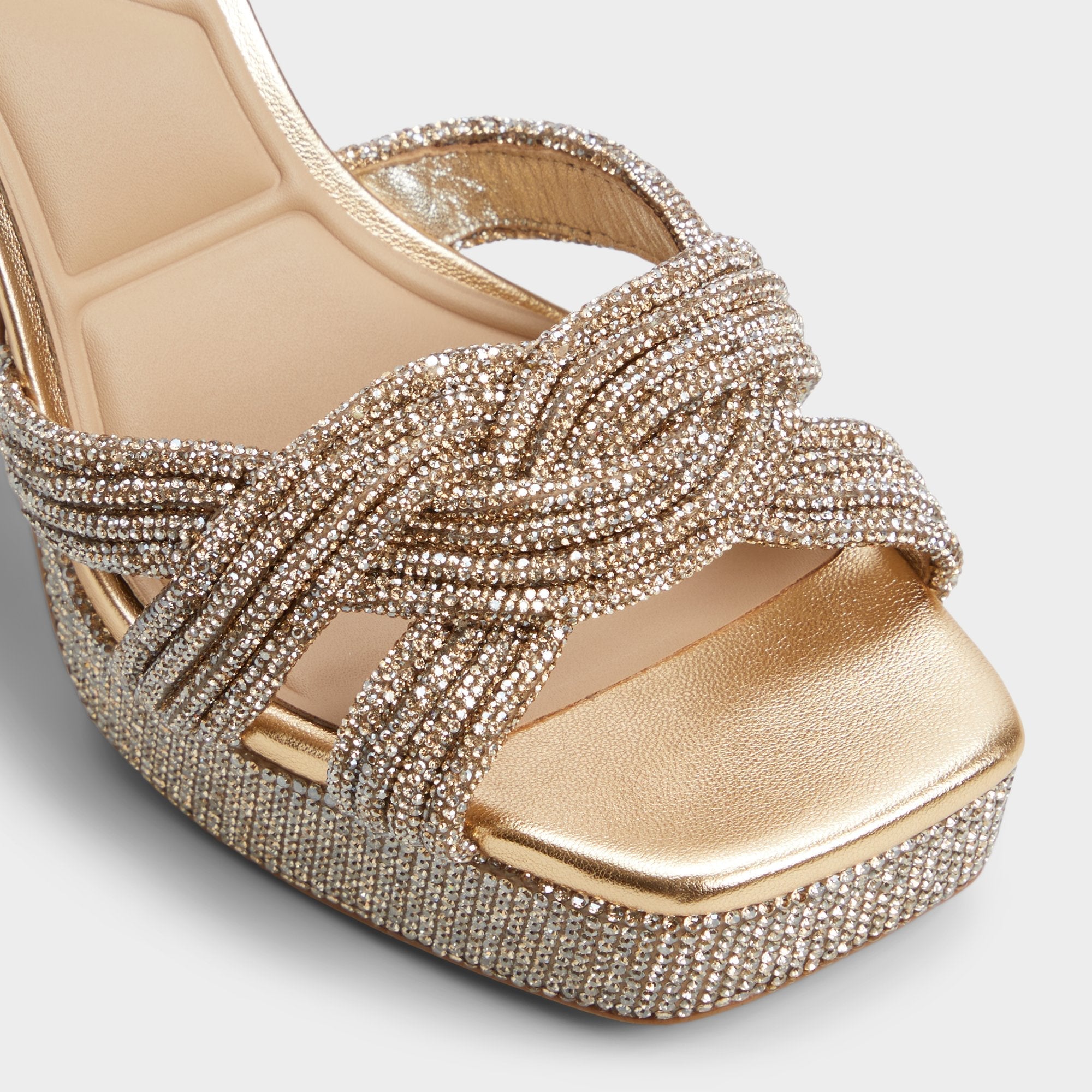 Aldo | Shimma Gold Women's Iridescent metallics - Strappy heeled sandal, Platform