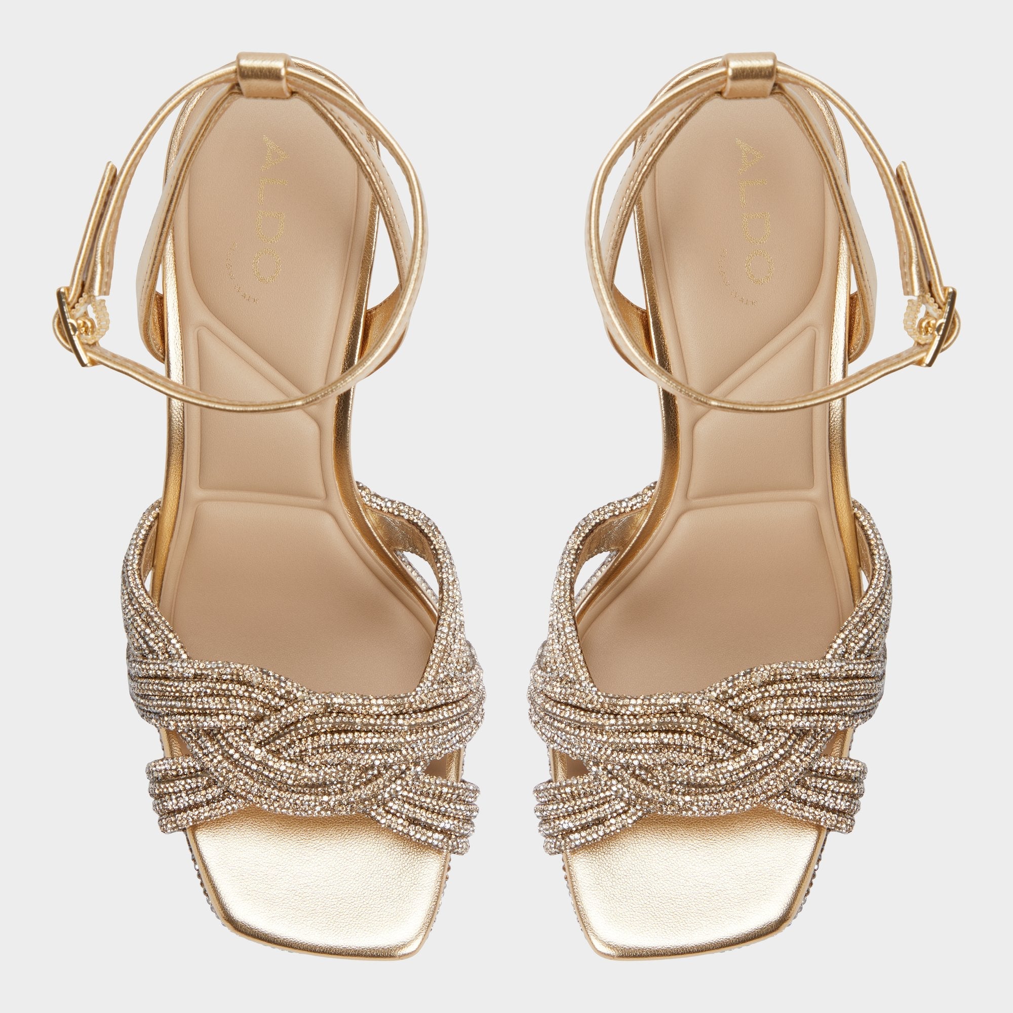 Aldo | Shimma Gold Women's Iridescent metallics - Strappy heeled sandal, Platform
