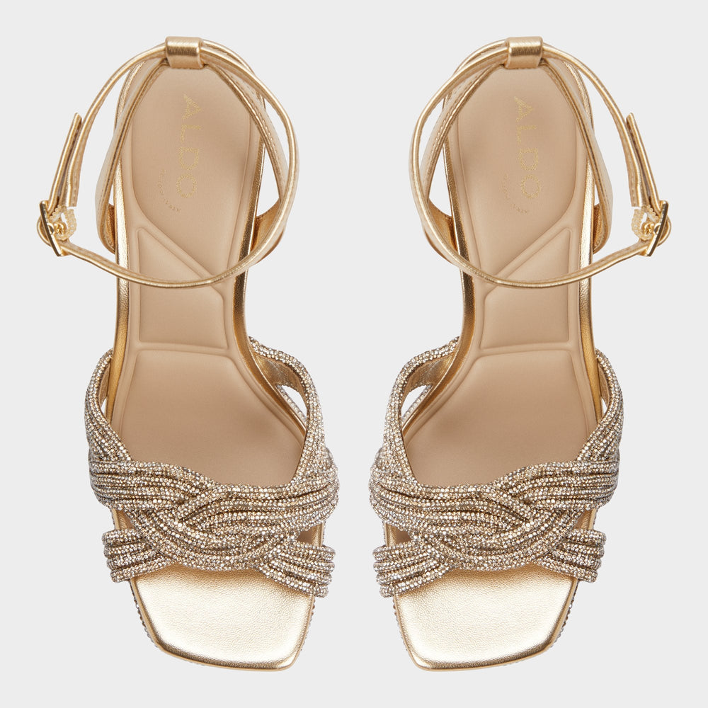 Aldo | Shimma Gold Women's Iridescent metallics - Strappy heeled sandal, Platform