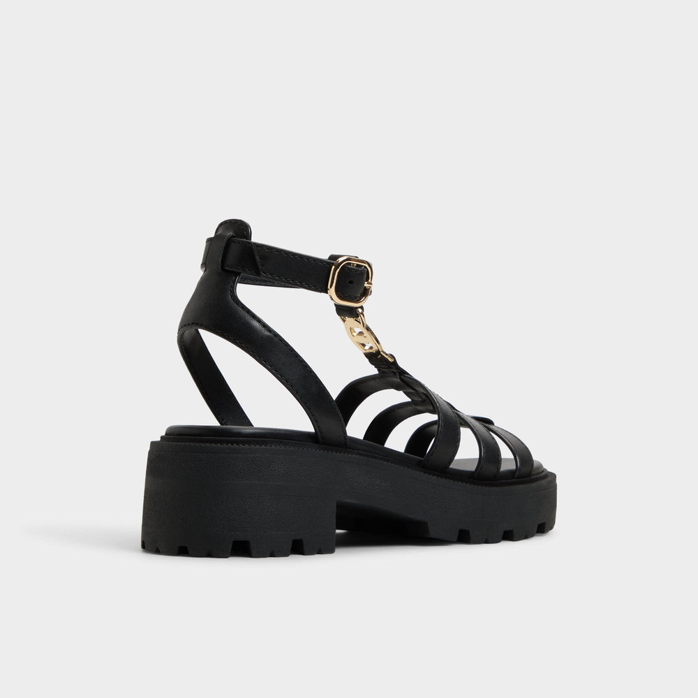 Aldo | Lamington Black Women's Strappy sandals - Gladiator sandal, Lug sole