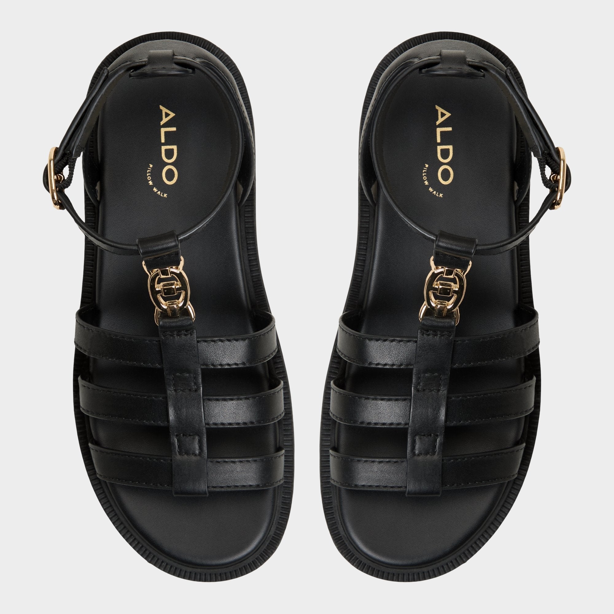 Aldo | Lamington Black Women's Strappy sandals - Gladiator sandal, Lug sole