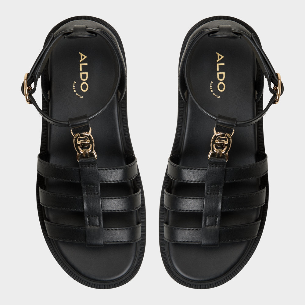 Aldo | Lamington Black Women's Strappy sandals - Gladiator sandal, Lug sole