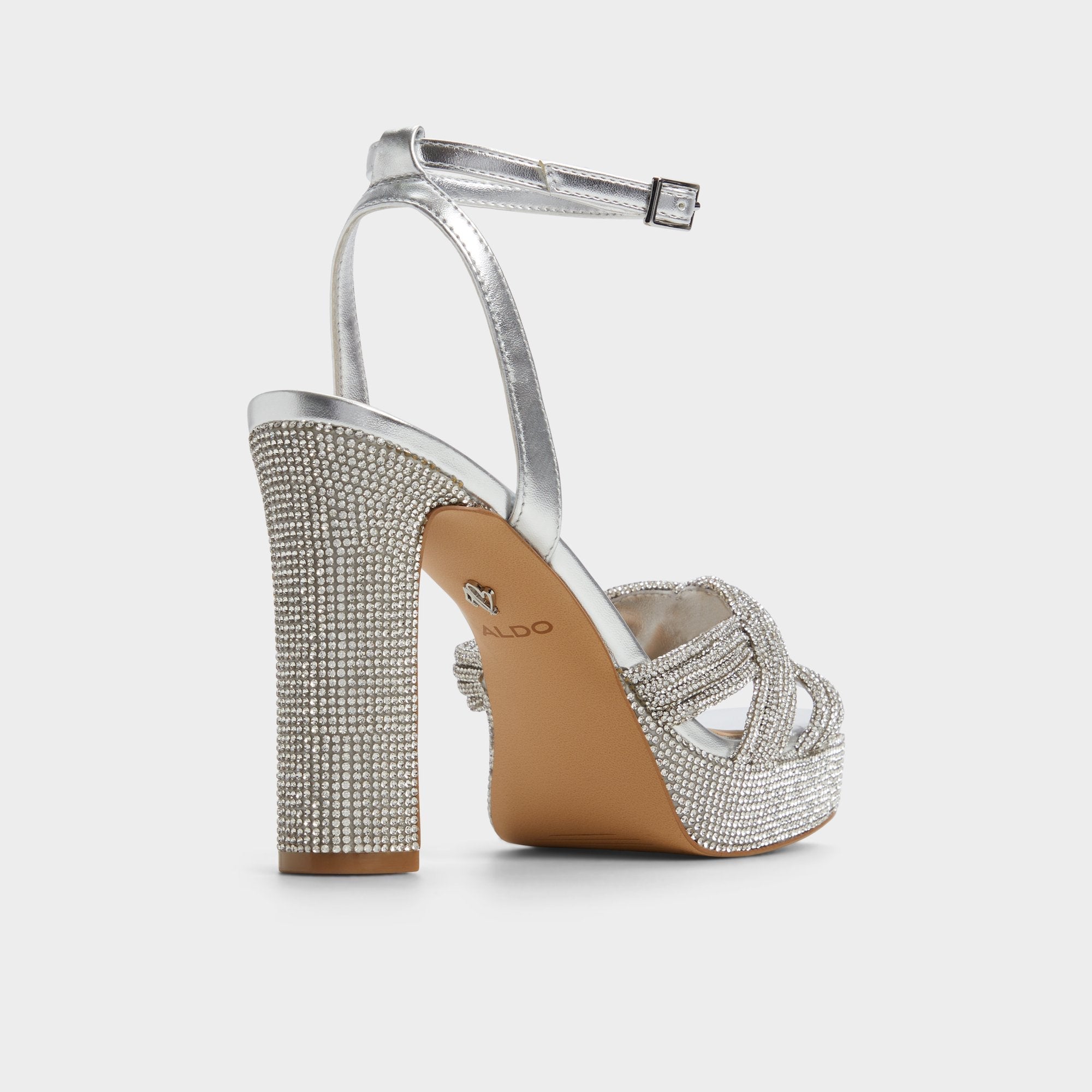 Aldo | Shimma Silver Women's Iridescent metallics - Strappy heeled sandal, Platform