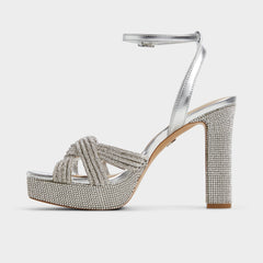 Aldo | Shimma Silver Women's Iridescent metallics - Strappy heeled sandal, Platform