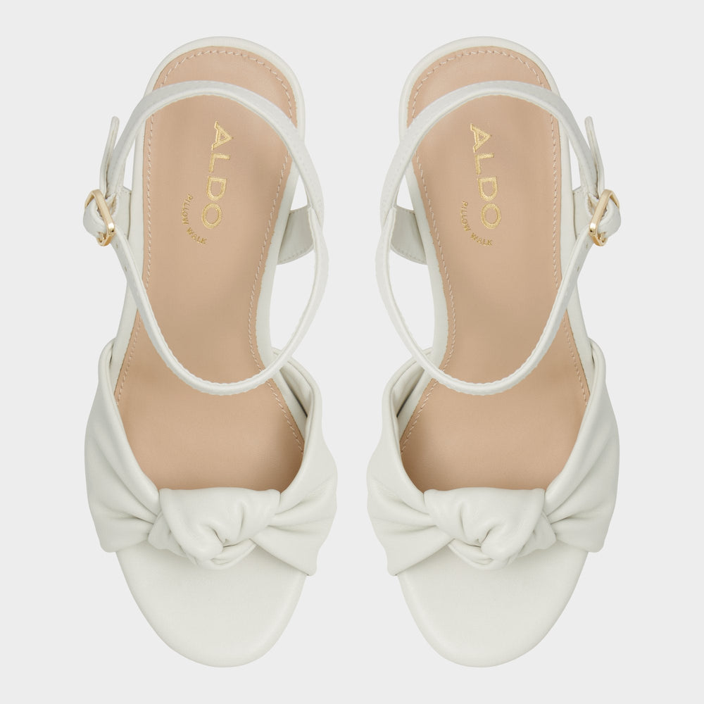 Aldo | Ulialdan White/Bone Women's Platform sandals - Strappy heeled sandal, Platform