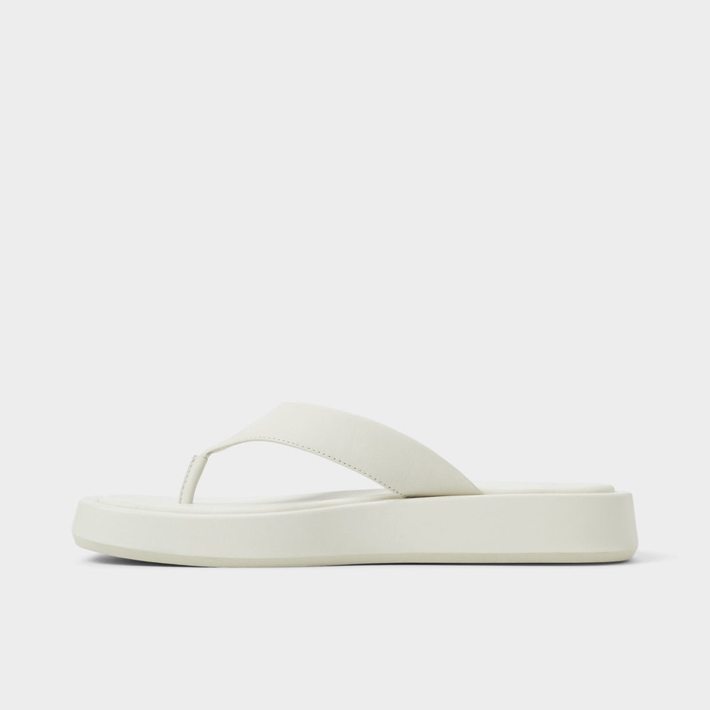 Aldo | Grettle White/Bone Women's Flats - Flip flop, Flatform